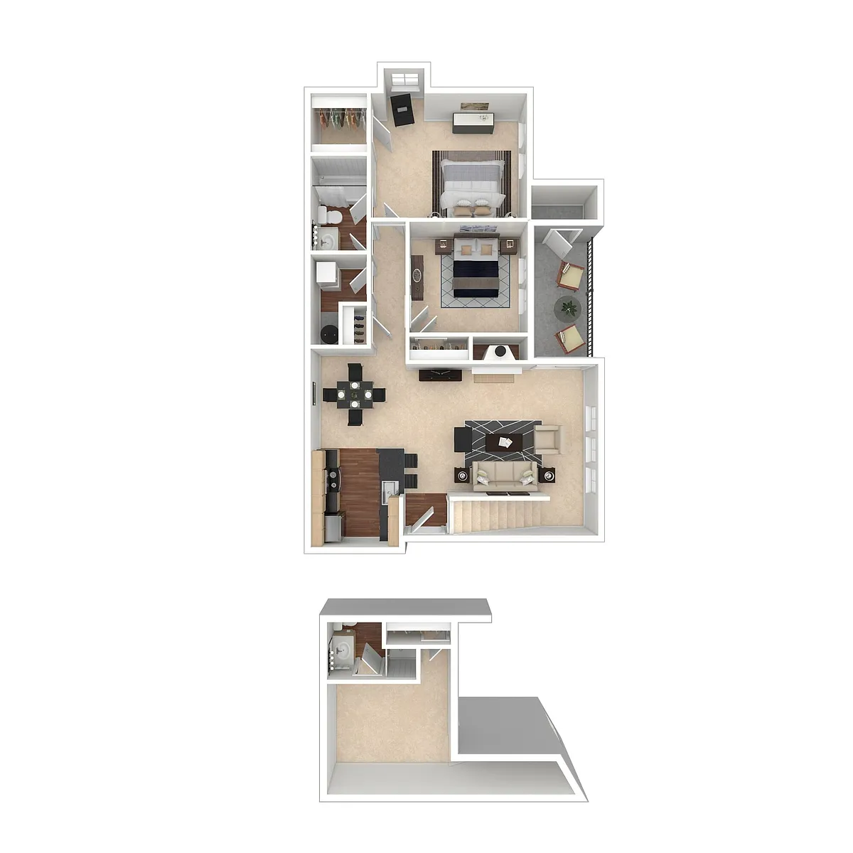 Floor plan The Brewster with Loft