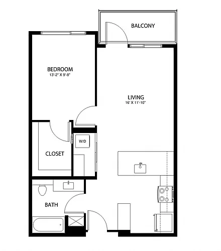 Floor plan 1X1 C3