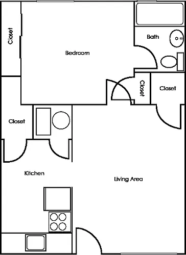 Floor plan One Bedroom