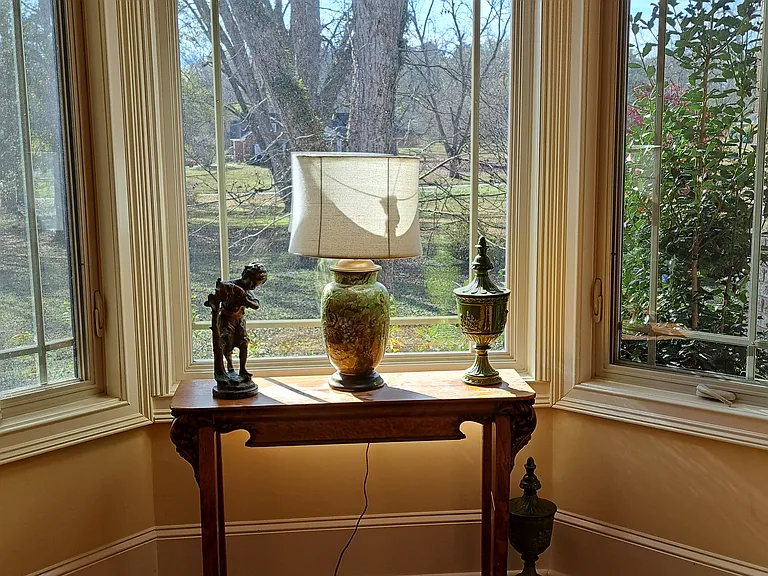 Bay window in living room