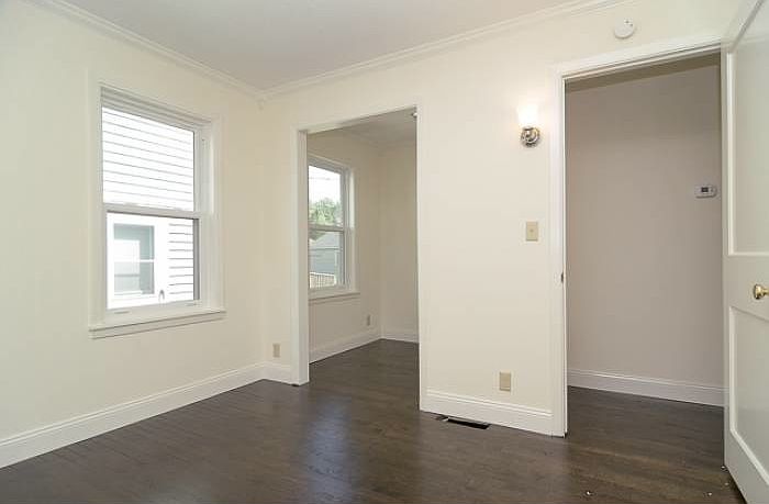 Living Room has Been Freshly Painted Light Gray