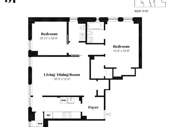 2nd image of 165 W 91st St #10G
