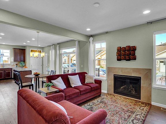 View from stairway to Kitchen