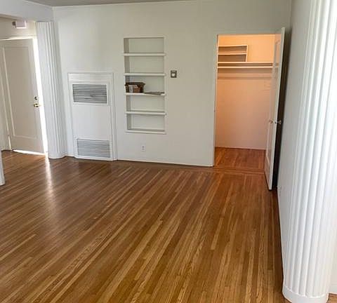 Living room with walk in closet