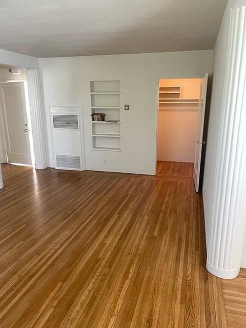 Living room with walk in closet