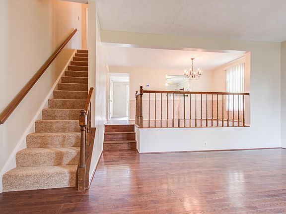Living room, dining room and upstairs.