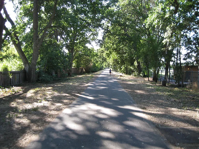 Iron Horse Trail NEXT TO Complex leads to BART