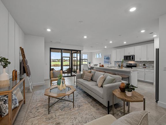 Connected kitchen and gathering room