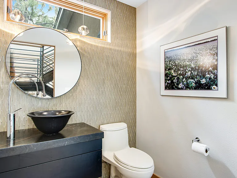 Main level powder room