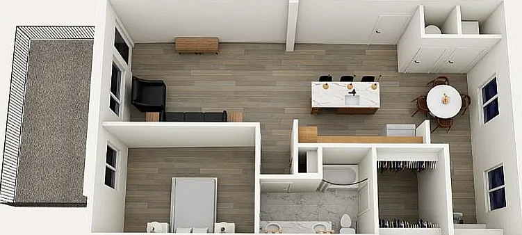 Plan A2 _ 1 Bed / 1 Bath _ 1,023 SF Plan A2 _ 1 Bed / 1 Bath _ 1,023 SF
