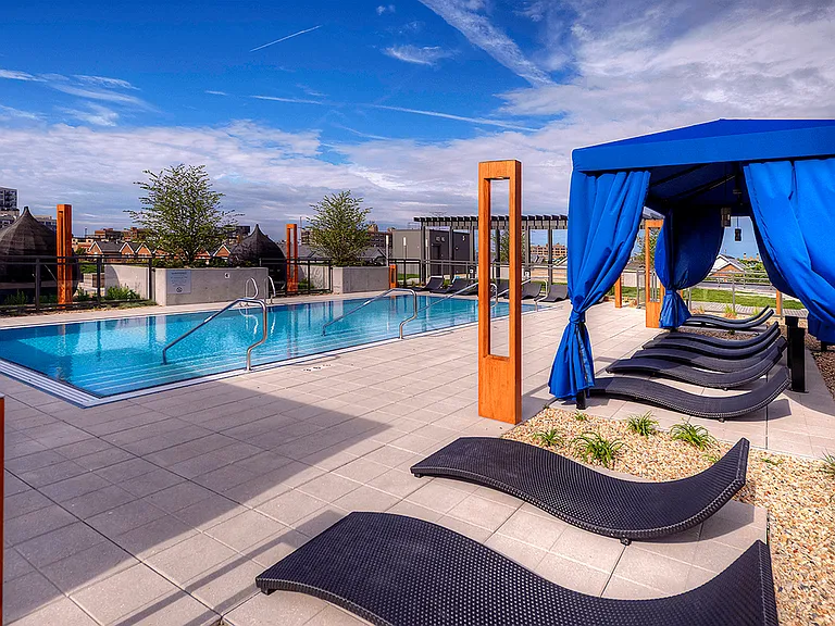 Poolside lounge chairs