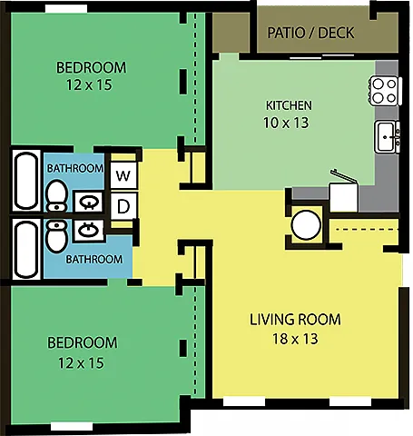 Floor plan 2 BEDROOM