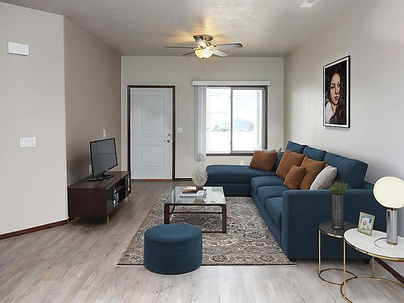 Virtually staged living room