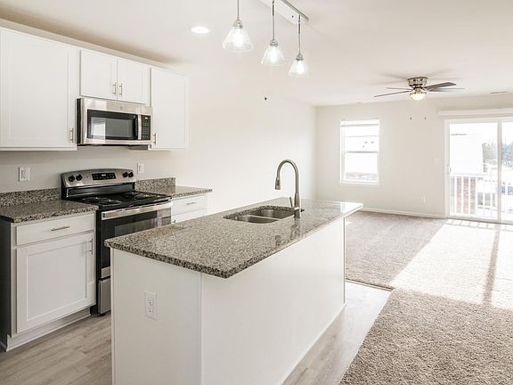 kitchen open to living room