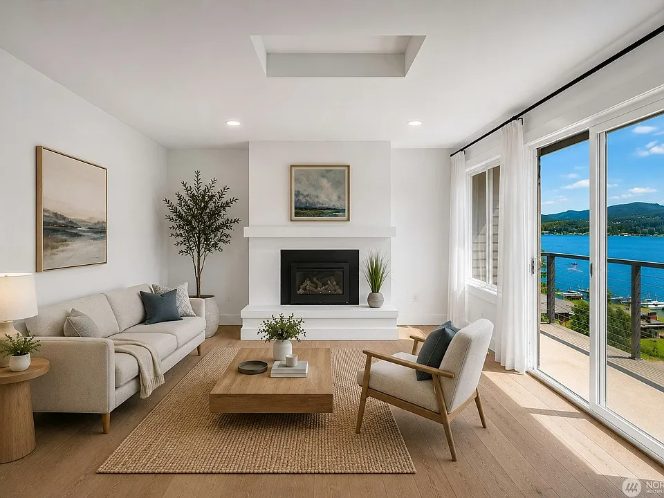 Virtually staged Living room