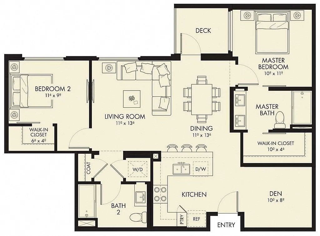 Floor plan Plan B5 + Den