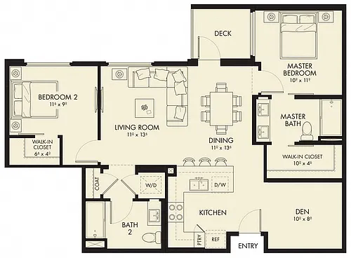 Floor plan Plan B5 + Den
