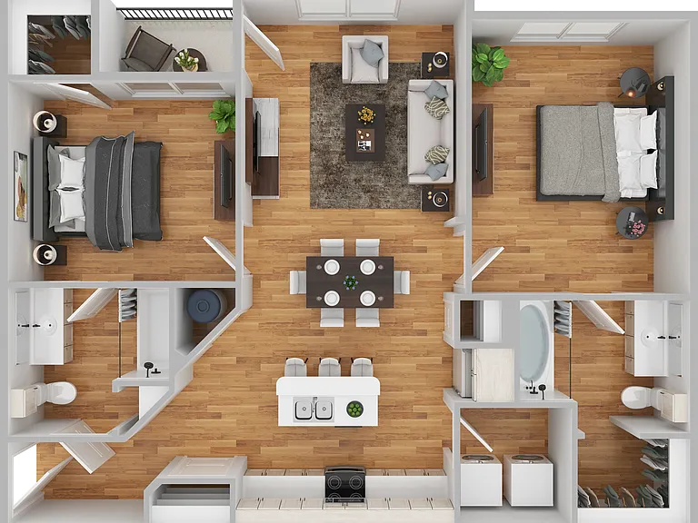 2 Bedroom | 2 Bath | 1105 SF 2 Bedroom | 2 Bath | 1105 SF
