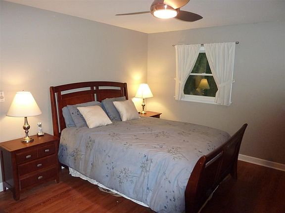 Master Bedroom with refinished original hardwood floors