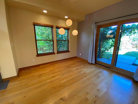 Dining area with sliding glass door to the back yard