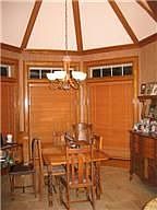 Breakfast room is full of unique architectural details