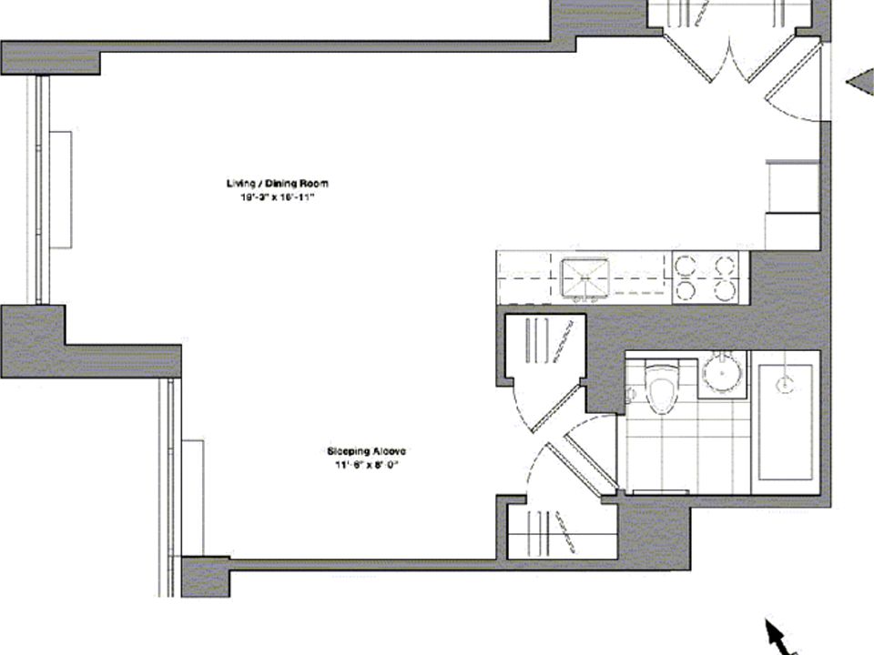 2nd image of 322 W 57th St APT 53F