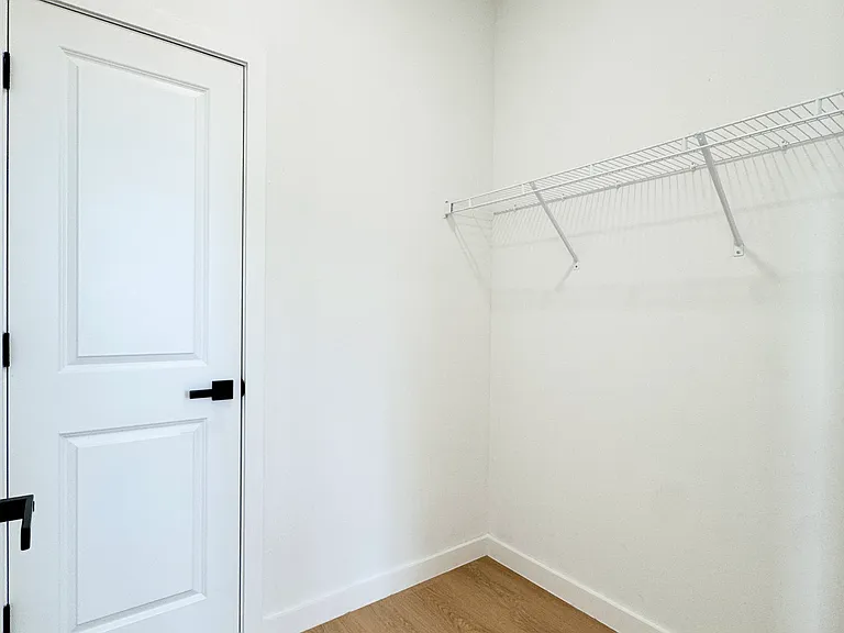 Spacious walk-in closet.