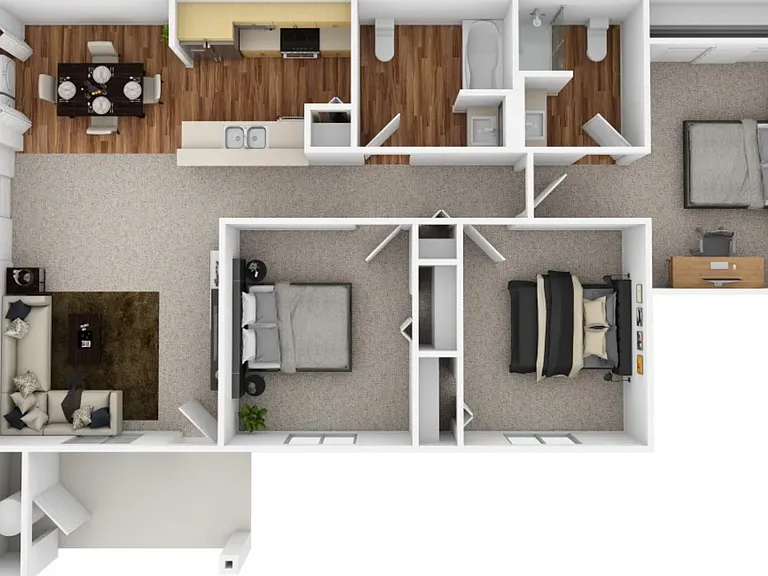 3 Bedroom 2 Bath 1093sqft 3 Bedroom 2 Bath 1093sqft