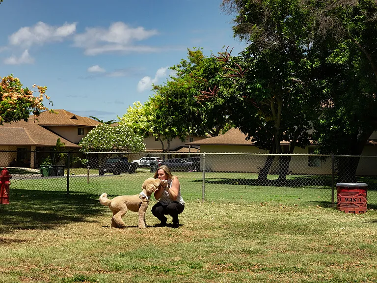 Our furry family members love the Hickam Communities' dog park.