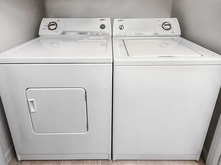 Full-size washer and dryer in every apartment