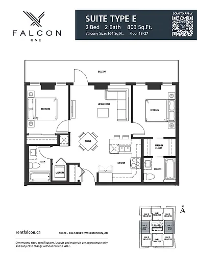 Floor plan 2 Bedrooms