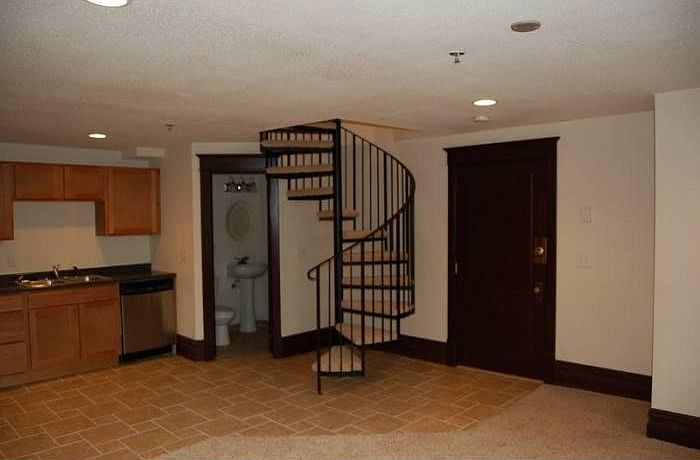 There is an entrance to the upper and lower condo.
