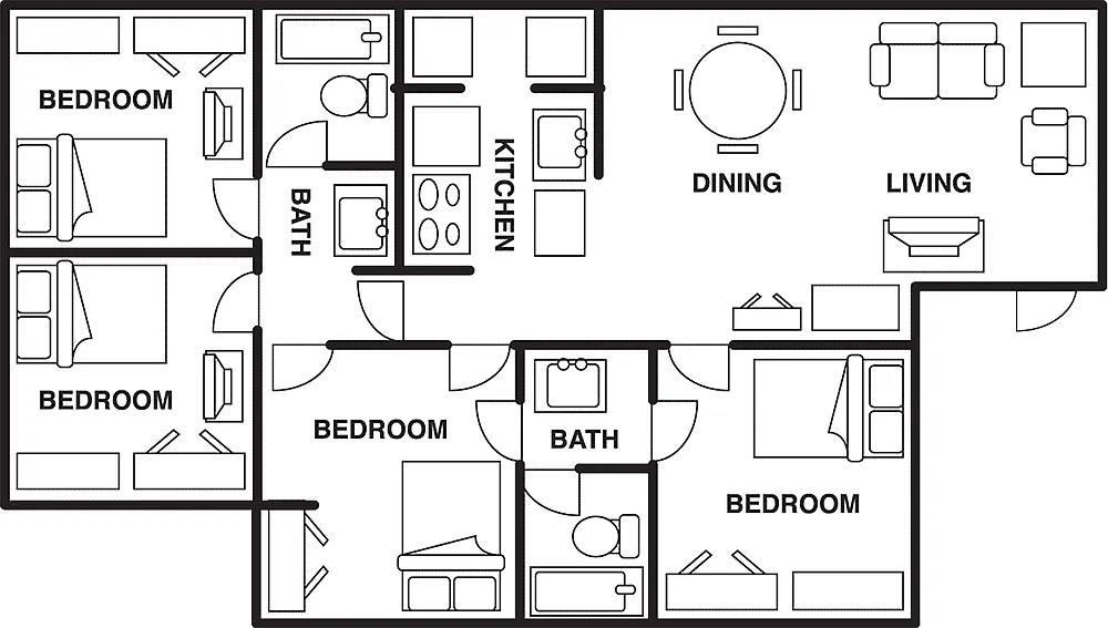Floor plan 4X2