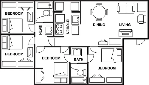 Floor plan 4X2