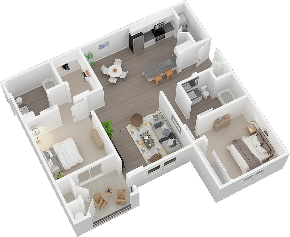 Floor plan 2x2 Emerald