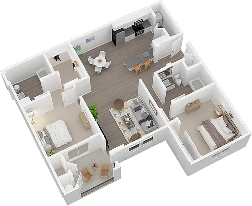 Floor plan 2x2 Emerald