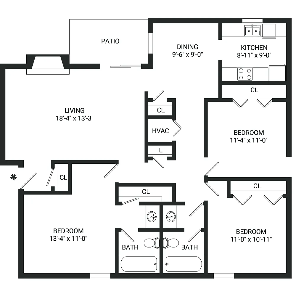 Floor plan C1- Income Restrictions Apply