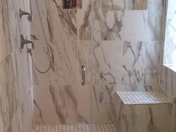 Walk in custom shower