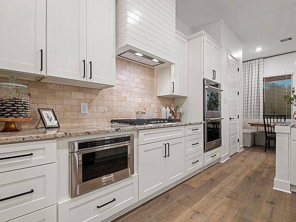 Stainless steel appliances are included