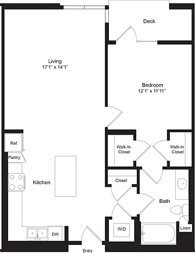 Floor plan One Bedroom B