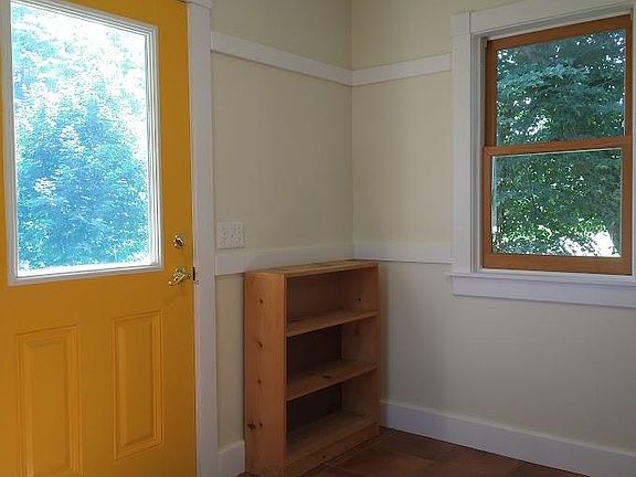 Mud room just inside the front door entrance.