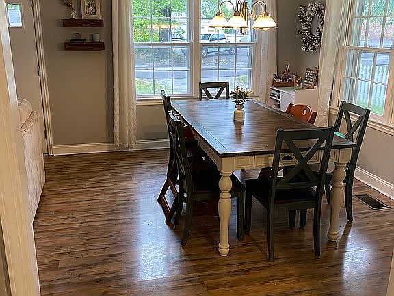 Spacious dining area
