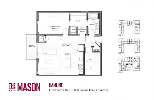 Floor plan Hamline and Den