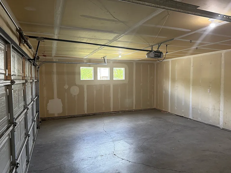 interior of 2-car garage