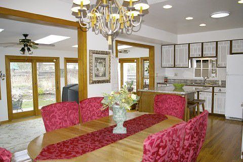 Kitchen opens to Sunroom