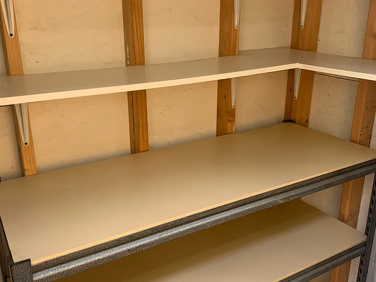 Shelving in shed