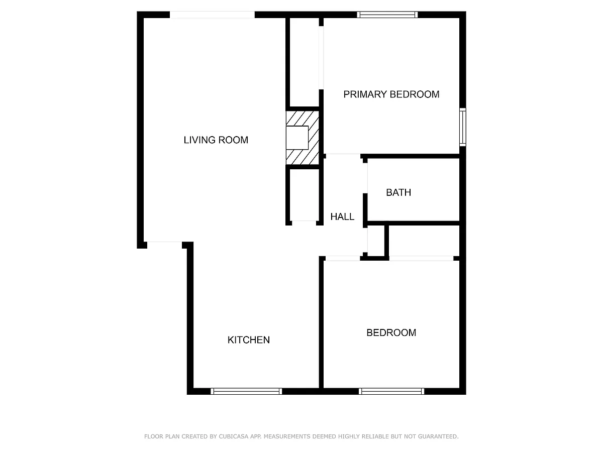 Floor plan 2 Bed 1 Bath A