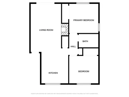 Floor plan 2 Bed 1 Bath A