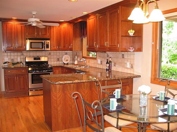 Kitchen with Cherry Cabinets, Granite, 