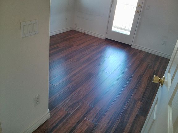 One bedroom with the full closet, a door to the patio